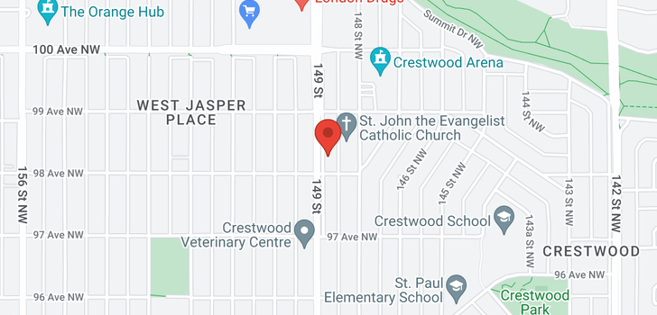 map of 9811 149 ST NW